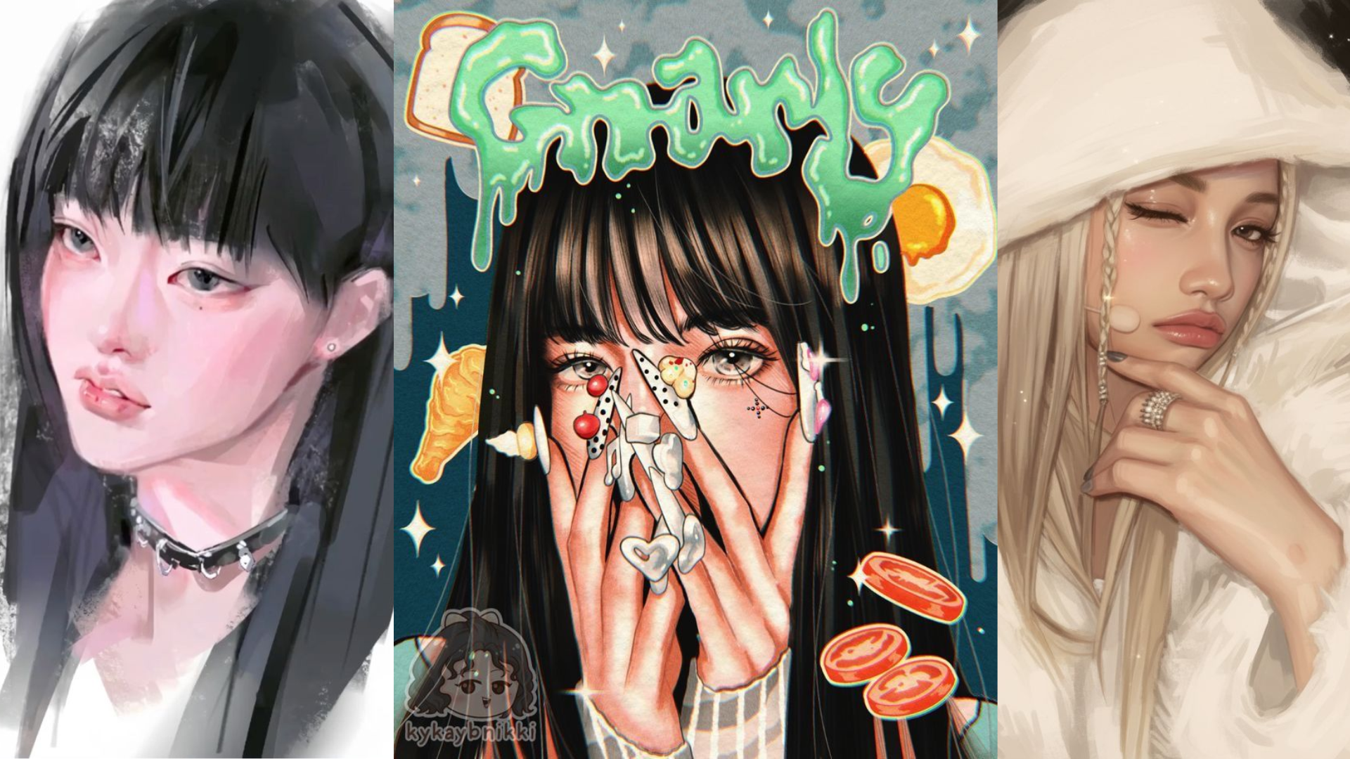 rom left to right: Iroha from ILLIT, Sophia from KATSEYE, and Gehlee from UNIS (I can’t find the artists of Iroha and Gehlee)   -klowiii