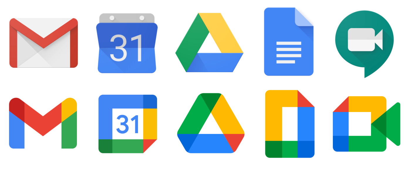 GSuite icons on the top under MD1, Workspace icons on the bottom - itjones.com