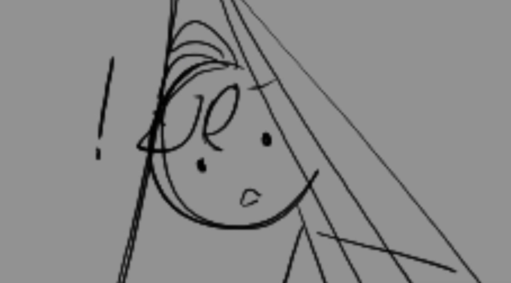 Nico surprised as he peeks out of the tent where Jaimie and her family lived